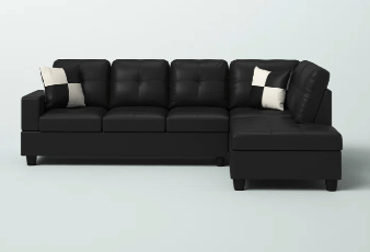 Speer Faux Leather Sectional pic